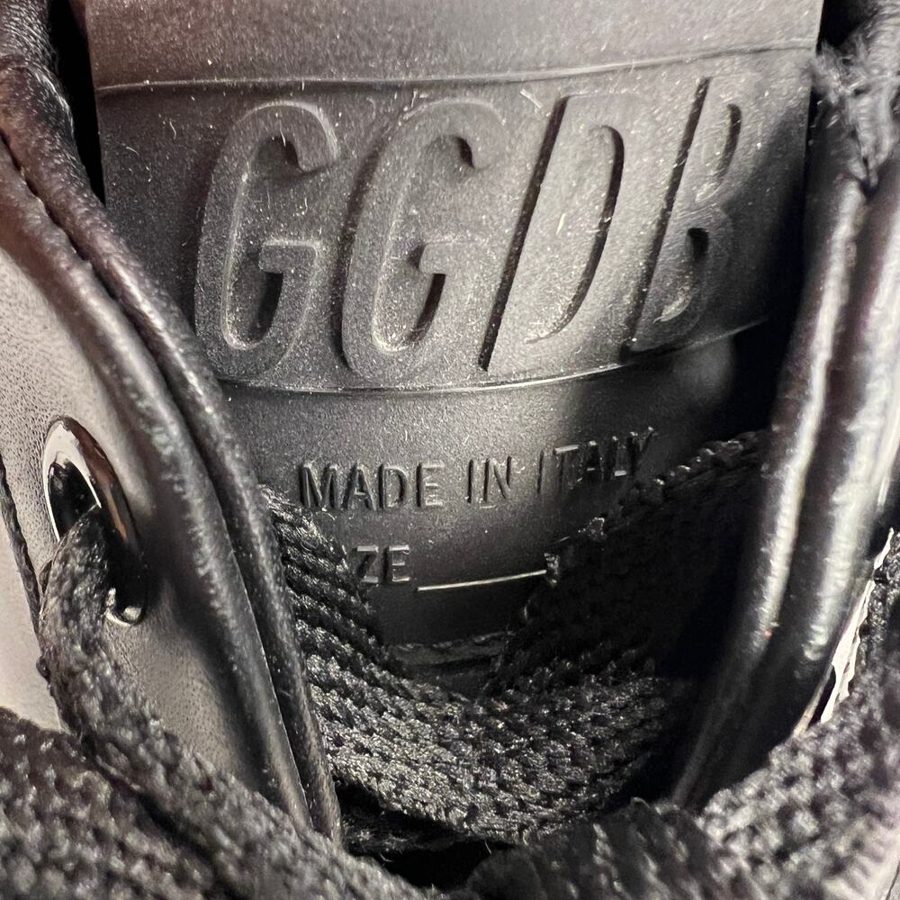 Golden Goose Black Leather Low-Top Sneakers with White Sole - Picture 9 of 16